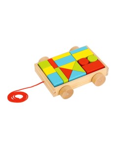 Деревянная игрушка Каталка с кубиками 21х19 5 см Tooky toy