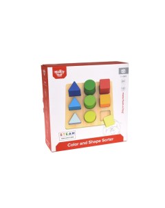 Деревянная игрушка Игровой набор Учим цвета и формы Tooky toy