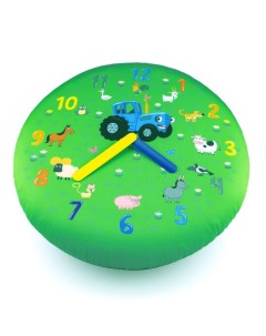 Часы Часы настенные детские Синий Трактор надувные большие 50 см Мультифан