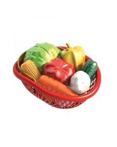 Набор Овощи в лукошке 10 предметов Нордпласт