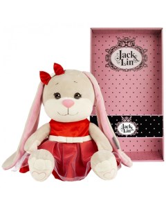 Мягкая игрушка Зайка в нарядном красном платье 25 см Jack&lin
