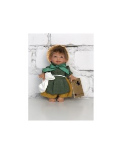 Кукла Джестито девочка в желтой шапочке и зеленом сарафане 18 см Lamagik s.l.