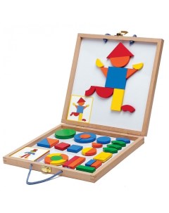 Деревянная игрушка Настольная детская развивающая магнитная игра Геоформ Djeco