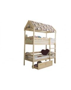 Подростковая кровать двухъярусная домик Baby house 160х70 см Green mebel