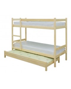 Подростковая кровать двухъярусная с выдвижным спальным местом 3 в 1 200х80 Green mebel
