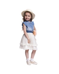 Комплект для девочки шляпка рубашка юбка KOMD18 17 Cascatto