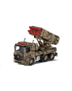 Военная машина конструктор с ракетной установкой фрикционная 1 12 28 см Funky toys