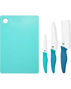Набор керамических ножей Ceramic Knives Cutting board Set Huohou