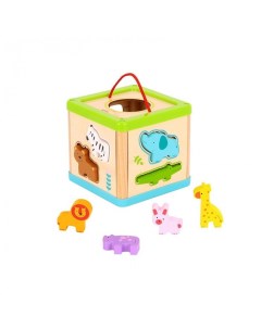 Деревянная игрушка Куб сортер Животные Tooky toy