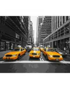 Картина по номерам Желтое такси Нью Йорка 40х50 см Molly