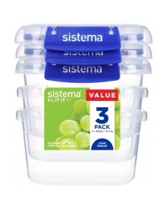 Набор контейнеров для продуктов 400 мл 3 шт Sistema
