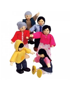 Набор мини кукол Счастливая азиатская семья Hape