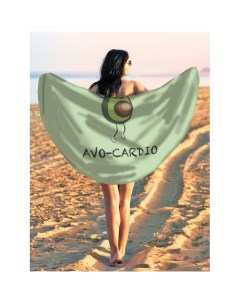 Парео и Пляжный коврик Спортивный авокадо 150 см Joyarty