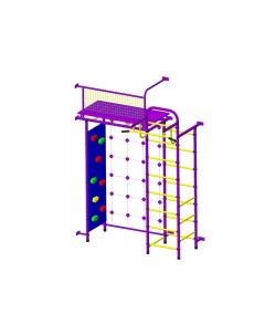 Шведская стенка 10СМ со скалодромом Пионер