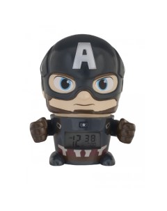 Часы Будильник BulbBotz минифигура Captain America Капитан Америка 14 см Марвел (marvel)