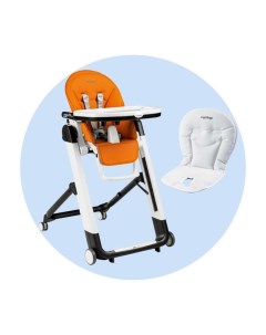 Стульчик для кормления Siesta Follow Me с вкладышем Baby Cushion Peg-perego