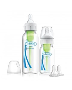 Бутылочка Набор антиколиковых бутылочек с узким горлышком 2 шт 1x250 мл 1x120 мл Dr. brown’s