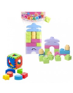 Развивающая игрушка Набор Игрушка Кубик логический малый Мягкий конструктор для малышей кноп Тебе-игрушка