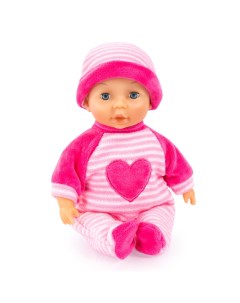 Малыш в розовом костюмчике с сердечком 28 см Bayer