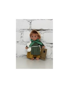Кукла Джестито Домовёнок девочка в зеленой кофте и желтой шапочке 18 см Lamagik s.l.