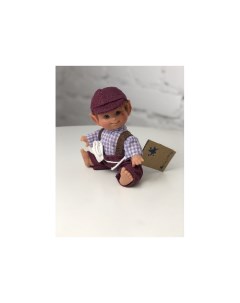 Кукла Джестито Домовёнок мальчик в фиолетовом комбинезоне и кепочке 18 см Lamagik s.l.