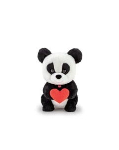 Мягкая игрушка Панда с сердечком Делюкс 9x17x10 см Trudi