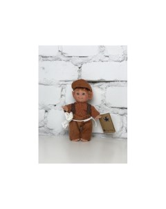 Кукла Джестито Домовёнок мальчик в коричневом комбинезоне и кепочке 18 см Lamagik s.l.