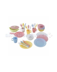 Кухонный игровой набор посуды Пастель Kidkraft