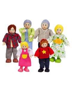Набор мини кукол Счастливая семья европейская Hape