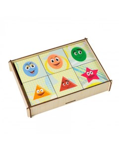 Деревянная игрушка Игровой набор Мемори Геометрия Paremo