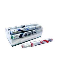 Набор маркеров для досок с магнитной губкой Maxiflo 4 0 мм 4 цвета Pentel