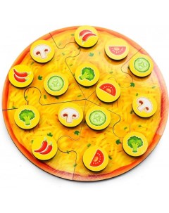 Деревянная игрушка Пазл Собери пиццу вегетарианскую Paremo