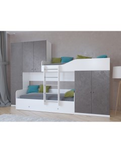 Подростковая кровать Двухъярусная Лео Рв-мебель