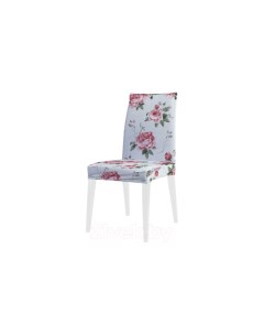 Декоративный чехол на стул Розовые букетики со спинкой велюровый Joyarty