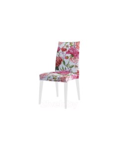 Декоративный чехол на стул Теплые оттенки роз со спинкой велюровый Joyarty