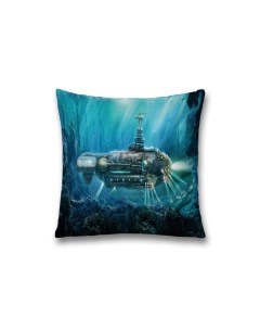 Наволочка декоративная на молнии Подводная субмарина 45x45 см Joyarty