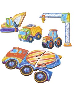 Деревянная игрушка Пазл Строительная техника Raduga kids