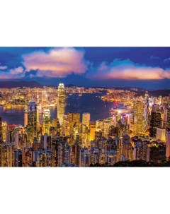 Пазл с неоновым свечением Гонконг небоскребы 1000 деталей Educa