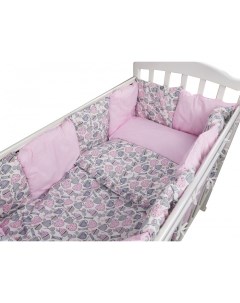 Комплект в кроватку для овальной кроватки Candy 16 предметов Forest kids