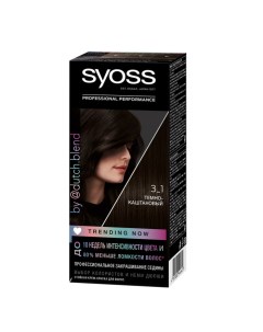 Крем краска для волос 3 1 Темно каштановый Syoss
