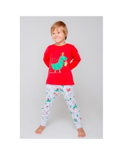 Пижама для мальчика Новогодние динозавры Crockid