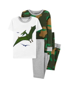 Пижама для мальчика с динозаврами 4 предмета 3I556110 Carter`s