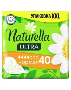 Ultra Женские ароматизированные прокладки с крылышками Нормал 40 шт 2 упаковки Naturella