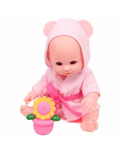 Кукла Пупс в розовом халатике с аксессуарами и звуками 30 см Lisa jane