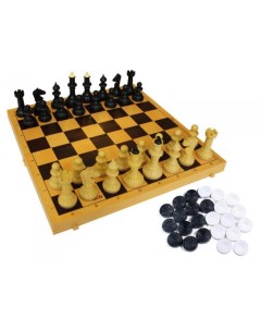 Настольная игра Шахматы шашки с шахматной доской 29х29 см Владспортпром