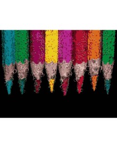Набор для раскрашивания по номерам Цветные карандаши 40х30 см Freya