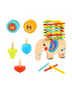 Деревянная игрушка Набор Слоник юла и йо йо Tooky toy