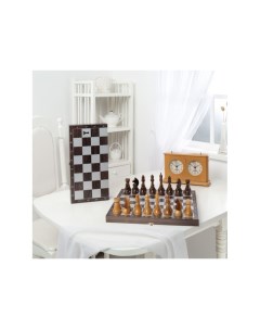 Шахматы походные деревянные с доской Объедовская фабрика игрушки