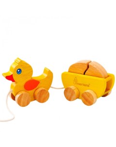 Каталка игрушка Утка с яйцом Mertens