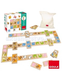 Деревянная игрушка Домино Зоопарк Goula